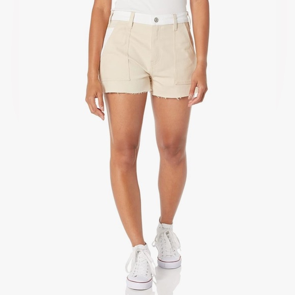 HUDSON JEANS‎ Carpenter Short in Angora Colorblock Women’s SIZE 33 - Picture 1 of 10